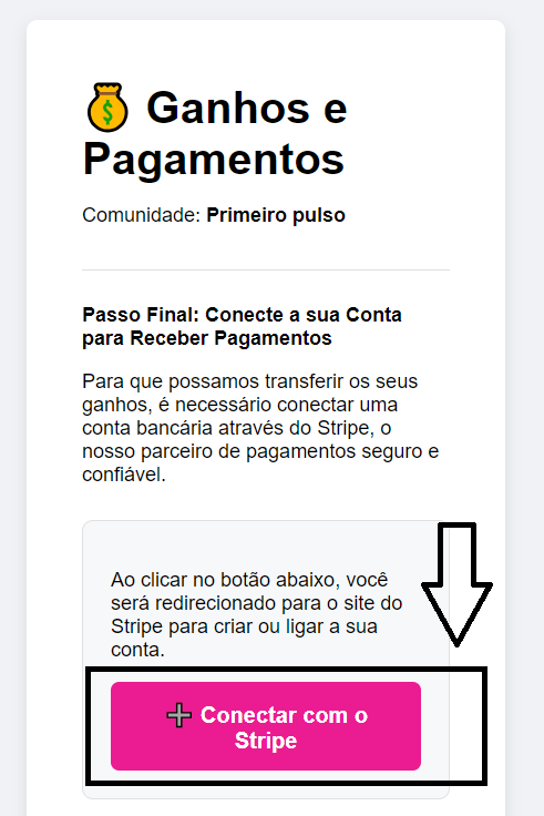 Botão Configurar Stripe