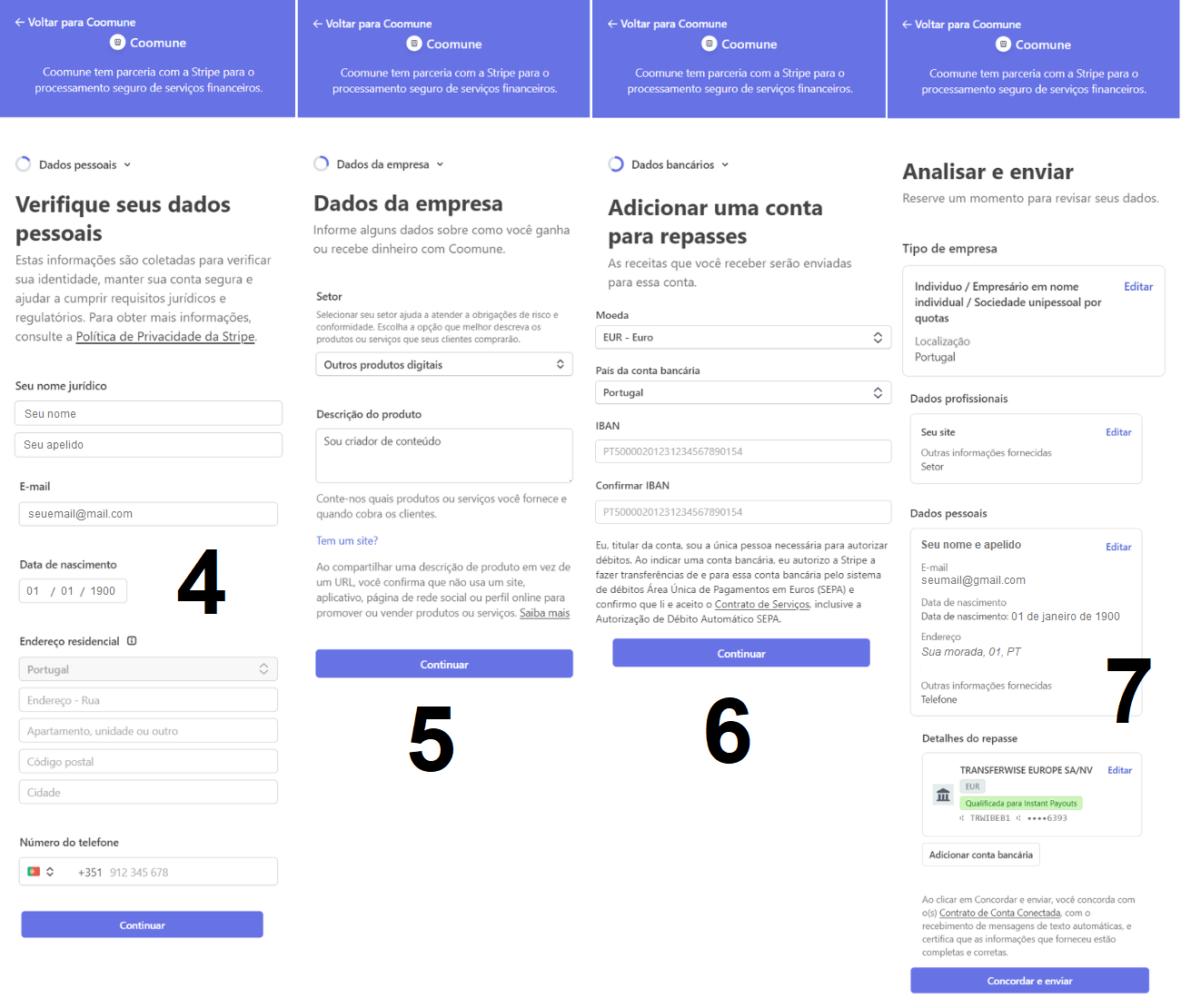 Formulário de Dados Bancários